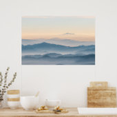 Nebelschichten, Hügel und Berge Poster (Küche)