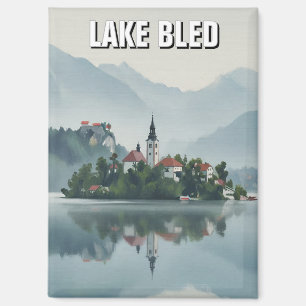 Nebelsee Bled Slowenien Magnet
