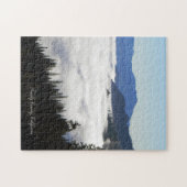 Nebelsee durch Bäume... Puzzle (Horizontal)