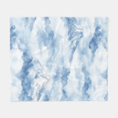 Nebelspitzen – Wasserfarben-Gebirgslandschaft (10) Fleecedecke (Vorderseite (Horizontal))