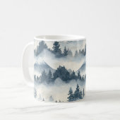 Nebelspitzen – Wasserfarben-Gebirgslandschaft (2) Kaffeetasse (Vorderseite Links)