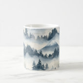 Nebelspitzen – Wasserfarben-Gebirgslandschaft (2) Kaffeetasse (Mittel)