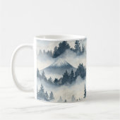 Nebelspitzen – Wasserfarben-Gebirgslandschaft (2) Kaffeetasse (Links)
