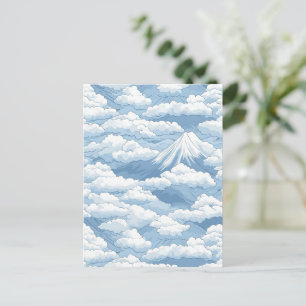 Nebelspitzen – Wasserfarben-Gebirgslandschaft (7) Postkarte