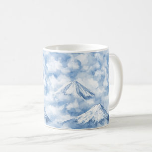 Nebelspitzen – Wasserfarben-Gebirgslandschaft (8) Kaffeetasse