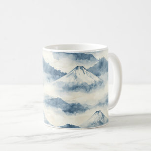 Nebelspitzen – Wasserfarben-Gebirgslandschaft (9) Kaffeetasse