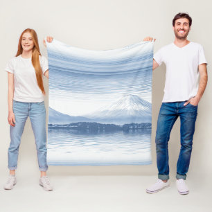 Nebelspitzen – Wasserfarben-Gebirgslandschaft Fleecedecke