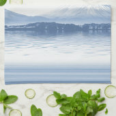 Nebelspitzen – Wasserfarben-Gebirgslandschaft Geschirrtuch (Gefaltet)