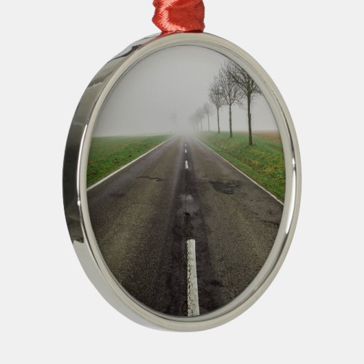 Nebelstraße führt zu nichts silbernes ornament (Rechts)