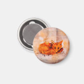 Nebeltag, kleiner Fuchs Magnet (Vorderseite/Rückseite)