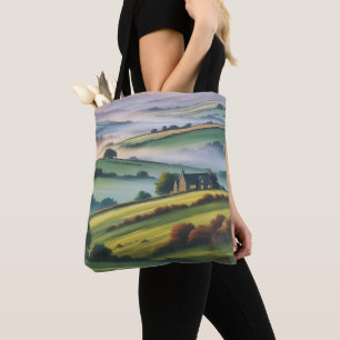 Nebelverhangene Irische Hügel Landschaften Tote Ba Tasche