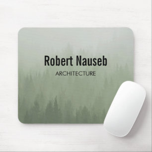 Nebelwald-Architektur grau Mousepad