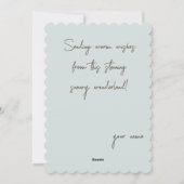 Nebelwald Feiertagskarte (Rückseite)