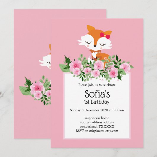 Nebelwald, niedlich einladung (Vorne/Hinten)