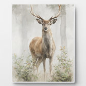 Nebelwaldhirsch-Kunst Fotoplatte (Vorderseite)