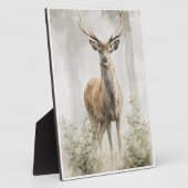 Nebelwaldhirsch-Kunst Fotoplatte (Seite)