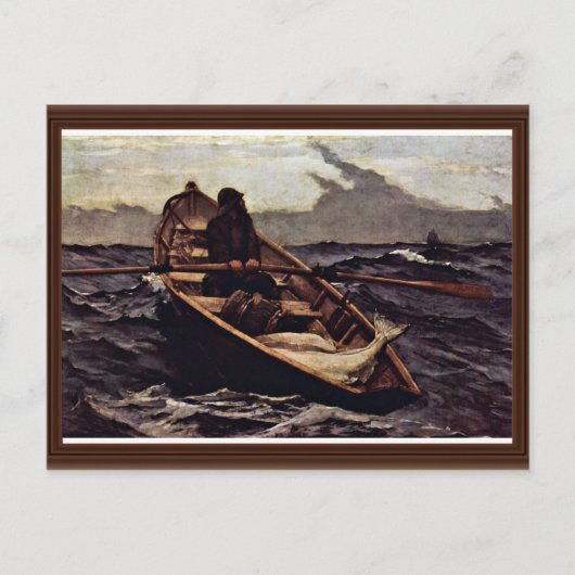 Nebelwarnung (die Nebelwarnung) von Homer Winslow Postkarte (Vorderseite)