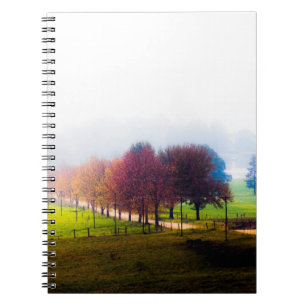Nebelwiese im Herbst Notizblock