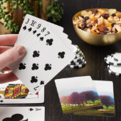 Nebelwiese im Herbst Spielkarten (In Situ)