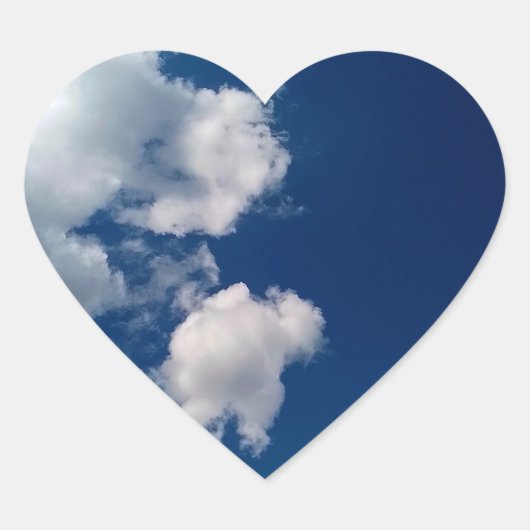 Nebelwolken Herz-Aufkleber (Vorderseite)