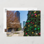 Neben dem Dallas Weihnachtsbaum Vielen Dank Postkarte (Vorne/Hinten)