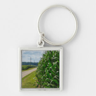 Neben einem Maisfeld Schlüsselanhänger