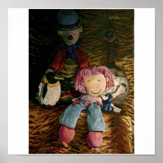 Neben einem Pinguin-Plakat Poster