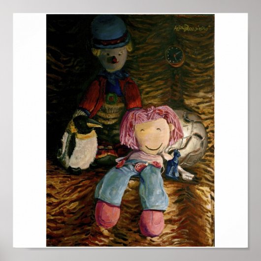 Neben einem Pinguin-Plakat Poster (Vorne)