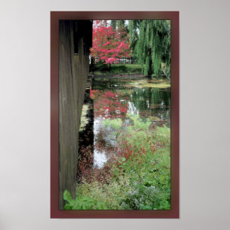 Neben einer Covered Bridge Poster