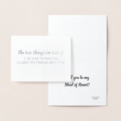 Neben mir | Funny Bridesmaid / Trauzeugin Folienkarte (Anzeige)