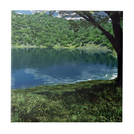 Neben tiefen Gewässern dekorative Fliesen (Vorderseite)