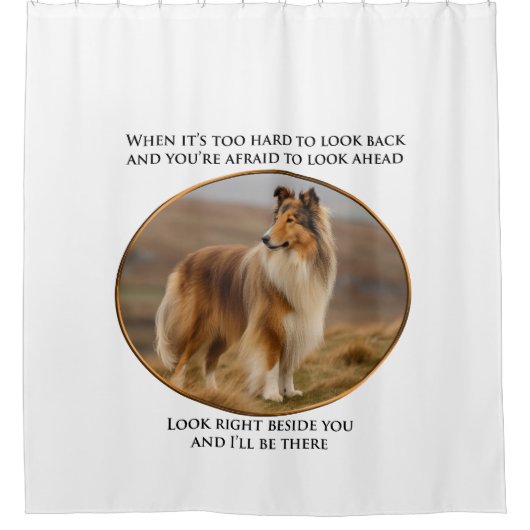 Neben You Collie Duschvorhang (Vorderseite)