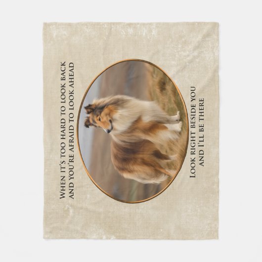 Neben You Collie Fleecedecke (Vorderseite)