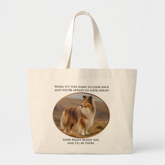 Neben You Collie Jumbo Stoffbeutel (Vorne)