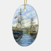 "Nebeneinander" verzieren Sie Keramik Ornament (Links)