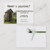 Nebengebäude-mollige Visitenkarten für Klempner Visitenkarte (Vorne/Hinten)