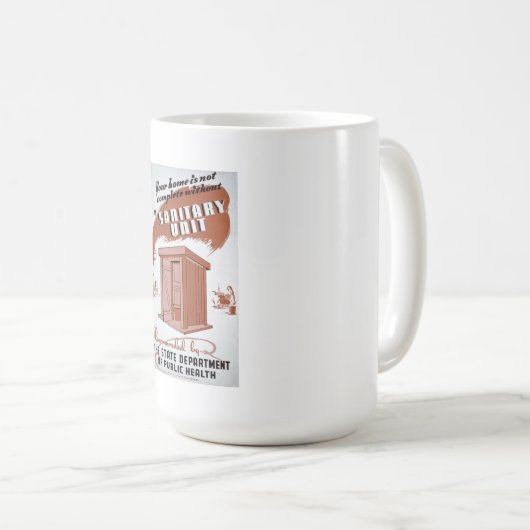 Nebengebäude WPA-Plakat Kaffeetasse (VorderseiteRechts)