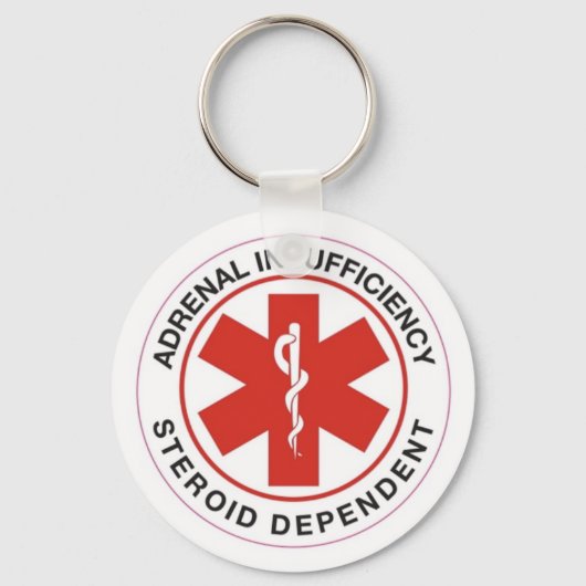 Nebenniereninsuffizienz: Steroid abhängige Schlüss Schlüsselanhänger (Vorderseite)
