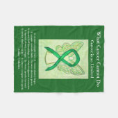 Nebennierenrindenkrebs-Bewusstseinsband Fleecedecke (Vorderseite (Horizontal))