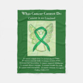 Nebennierenrindenkrebs-Bewusstseinsband Fleecedecke (Vorderseite)