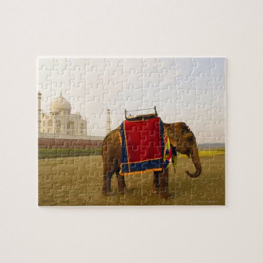 Nebenprofil eines Elefanten, Taj Mahal, Indien Puzzle (Horizontal)