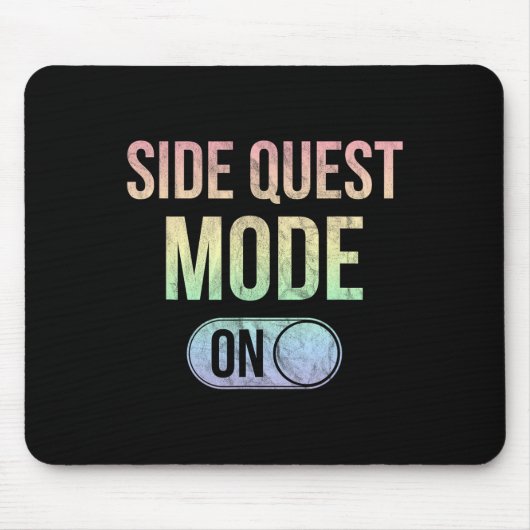 Nebenquest-Modus aktiviert - Lustiger Rave-Edm-Fes Mousepad (Vorne)