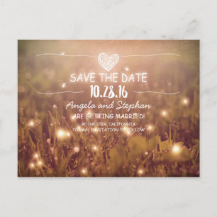 nebensächliche Nachtleuchten Save the Date Postkar Ankündigungspostkarte