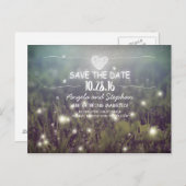 nebensächliche Nachtleuchten Save the Date Postkar Ankündigungspostkarte (Vorne/Hinten)
