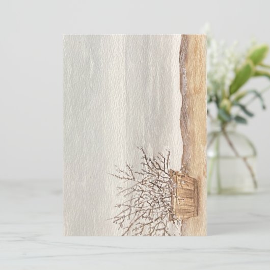 nebensächliche Strandeinladung Einladung (Stehend Vorderseite)