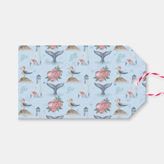 Nebensaison Cape Cod Feiertags-Geschenkanhänger Geschenkanhänger (Vorderseite (Horizontal))