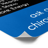 Nebenwirkungen von Chiropraktika [blau] Poster (Ecke)