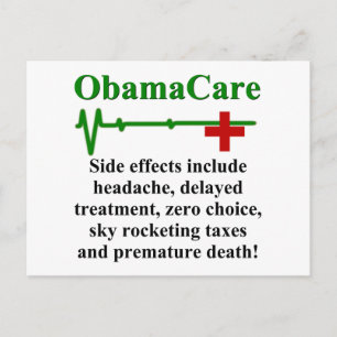 Nebenwirkungen von ObamaCare Postkarte