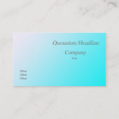 neblaue Gradientenkarte Visitenkarte (Rückseite)