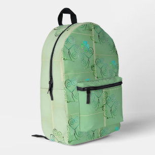 Neblige Kleeblätter Bedruckter Rucksack